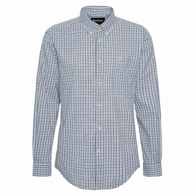 Dont Wait Save Today Barbour Teesdale Performance Mens Shirt - Navy