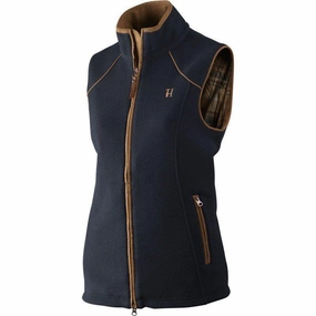 Harkila Sandhem Ladies Poalrtec Fleece Waistcoat - Dark Navy Melange Mega Hot Offer