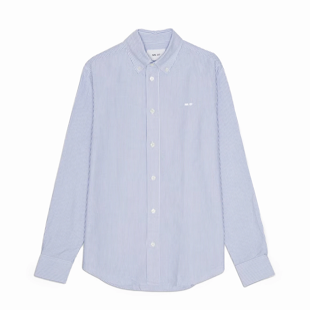 Todays Hot Savings Nn07 Colby Bd Logo Regular Fit Oxford Shirt Blue Stripe