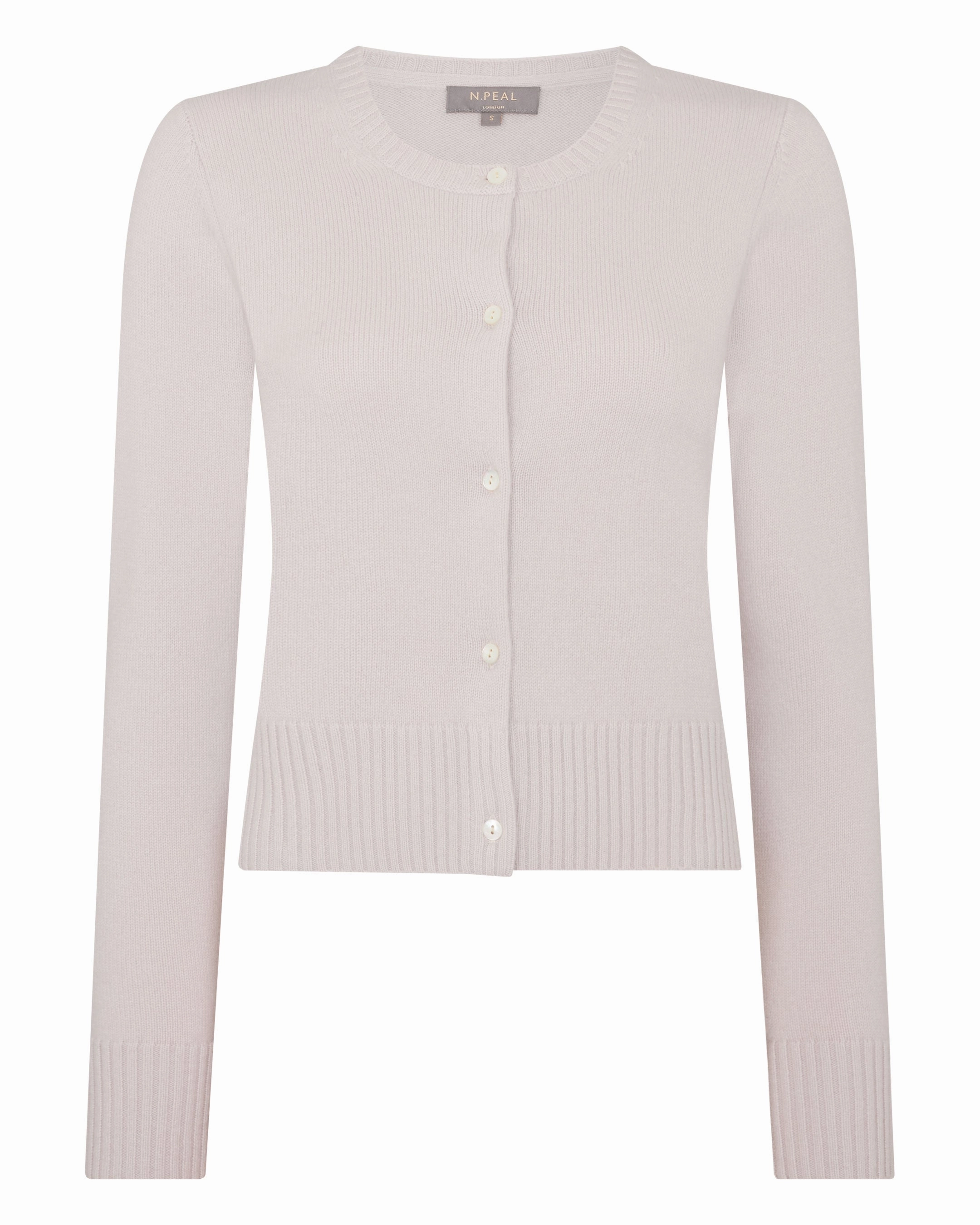 Special Offer Inside Women'S Chunky Crop Cashmere Cardigan Snow Grey