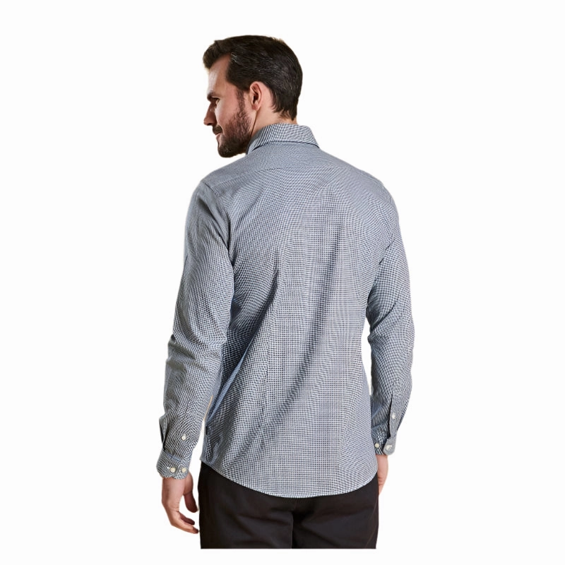 Barbour Highfield Micro Gingham Mens Shirt - Racing Green Today Only Hot Pick