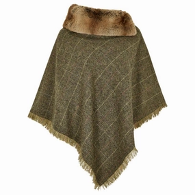 Dubarry Silverfir Ladies Tweed Poncho - Thistle Grab It Now