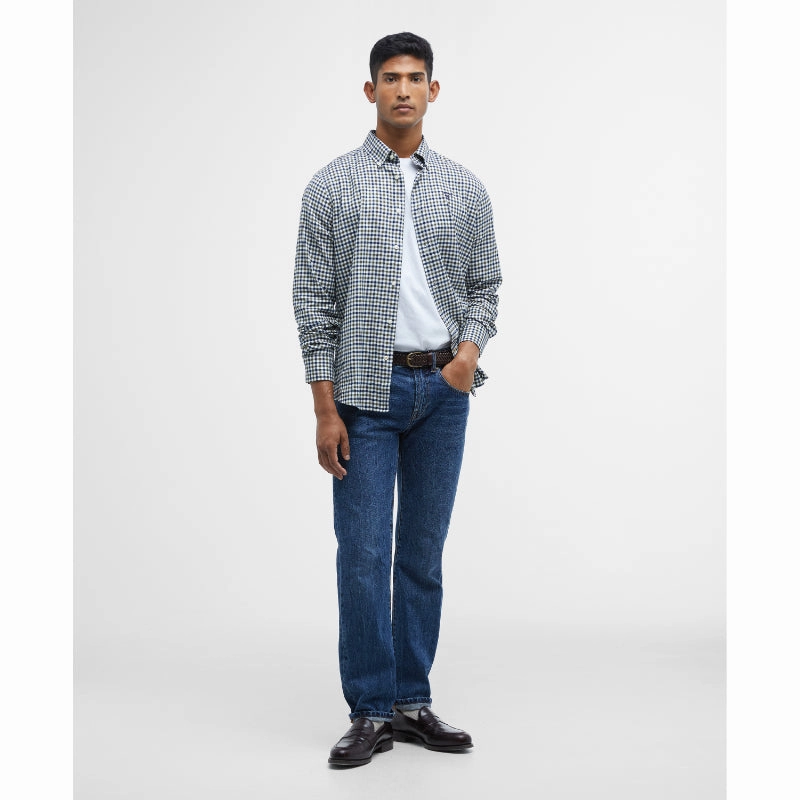 Surprise Discount Today Barbour Finkle Mens Tailored Shirt - Olive
