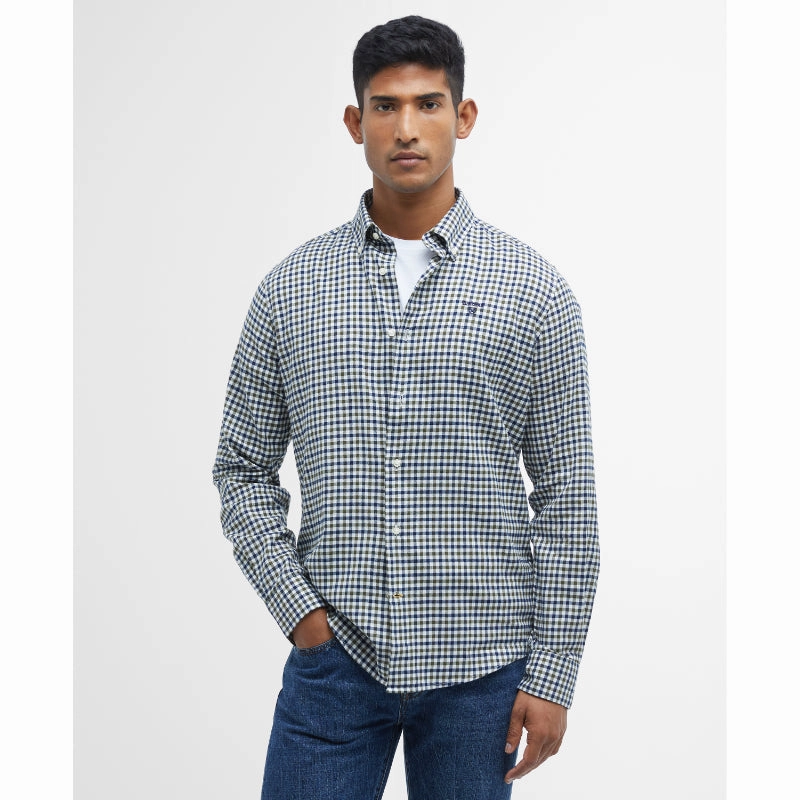 Barbour Finkle Mens Tailored Shirt - Olive Trending Hot Deal MustHave Deals