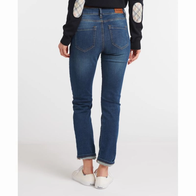Barbour Essential Ladies Slim Jean - Worn Blue Dont Miss Todays Deal Shop Smart Deals
