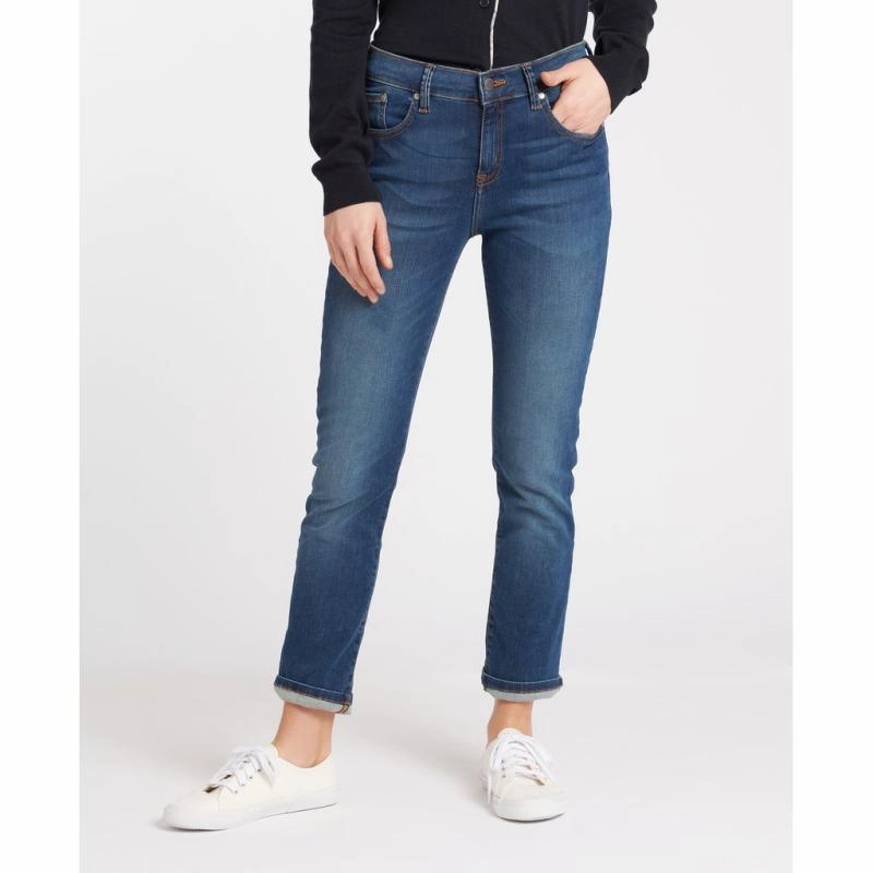 Barbour Essential Ladies Slim Jean - Worn Blue Shop the Savings