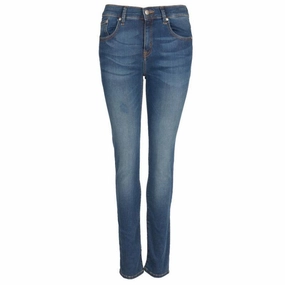 Barbour Essential Ladies Slim Jean - Worn Blue Flash Sale Now
