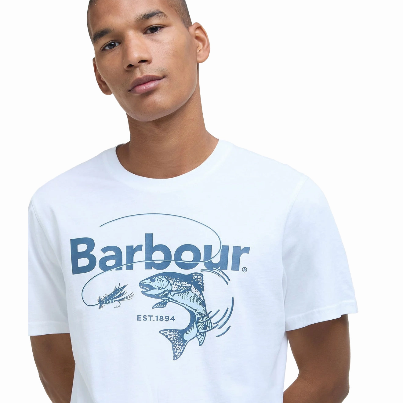 Limited Time Sale Barbour Lydd Graphic T-Shirt White