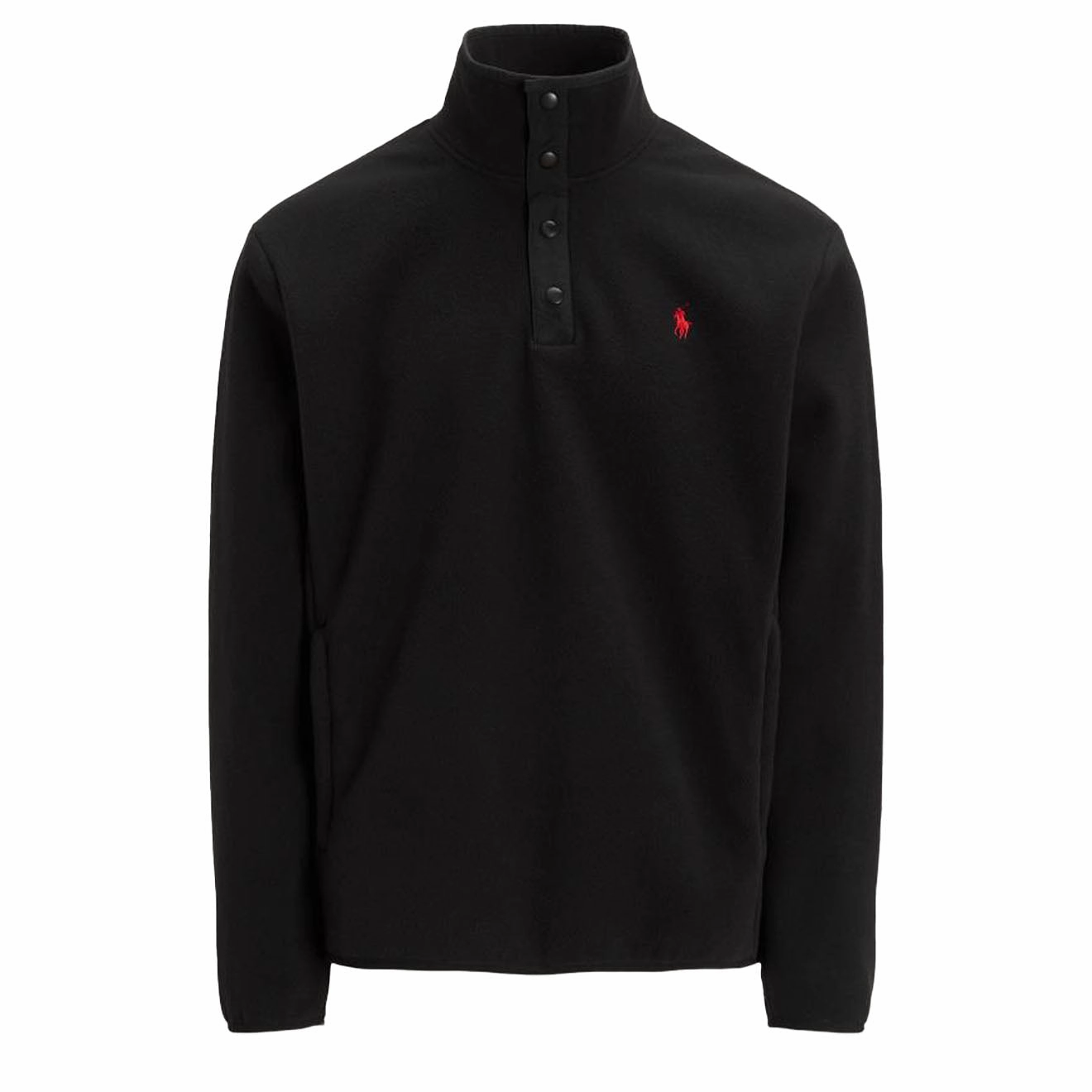 Limited Time Discount MustHave Gift Ideas Polo Ralph Lauren Mockneck Pullover Fleece Polo Black / Polo Black
