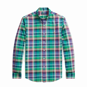 Steal the Deal Now Polo Ralph Lauren Slim Fit Check Shirt Green / Purple Multi