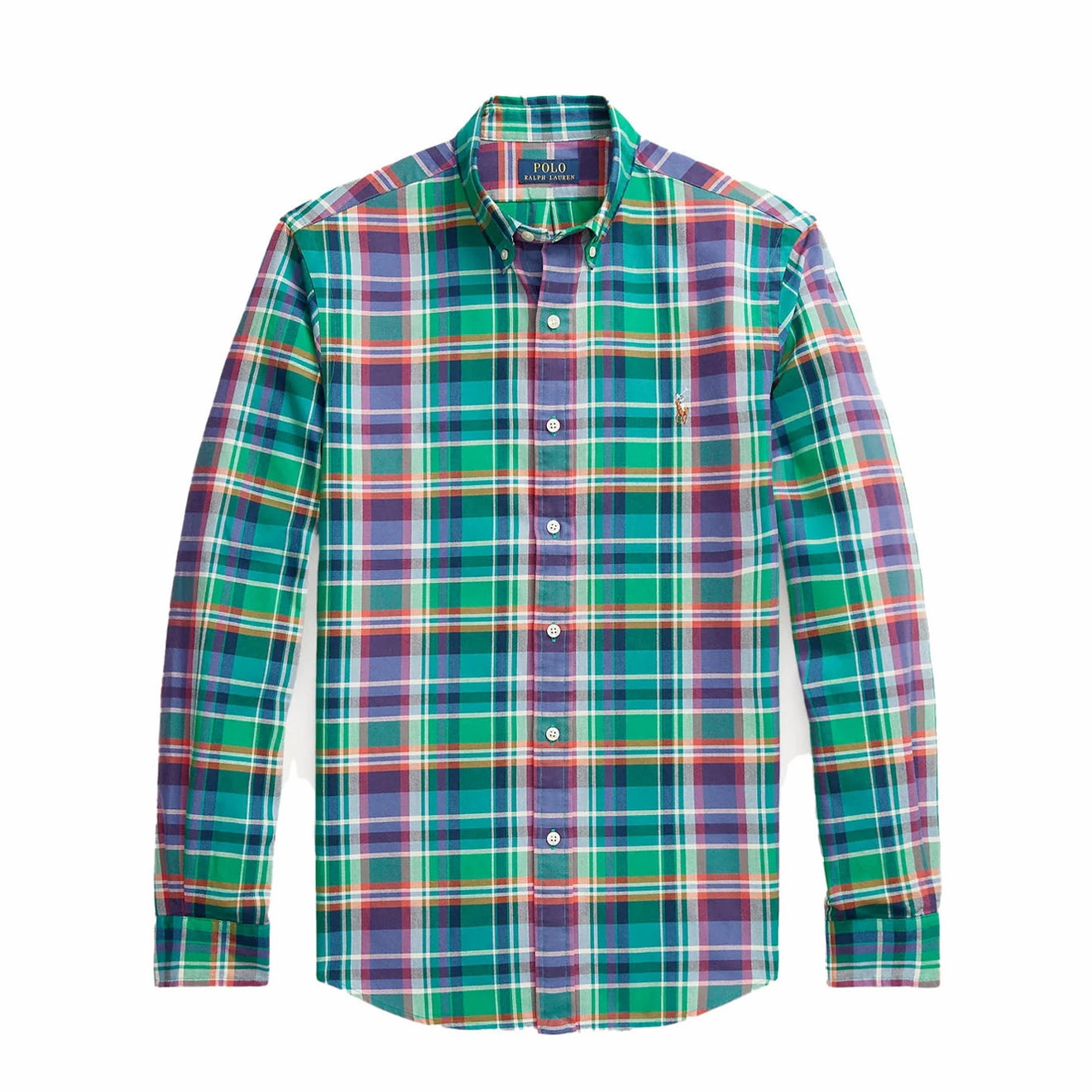 Flash Sale Now Polo Ralph Lauren Slim Fit Check Shirt Green / Purple Multi