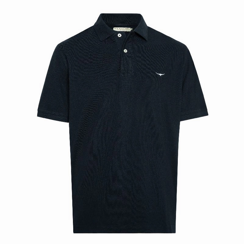 R.M.Williams Rod Mens Polo Shirt - Navy Online Exclusive Offer Best Price Online
