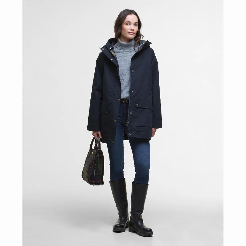 Big Hot Sale Best Deal Online Barbour Winter Beadnell Waterproof Ladies Jacket - Deep Navy/Classic