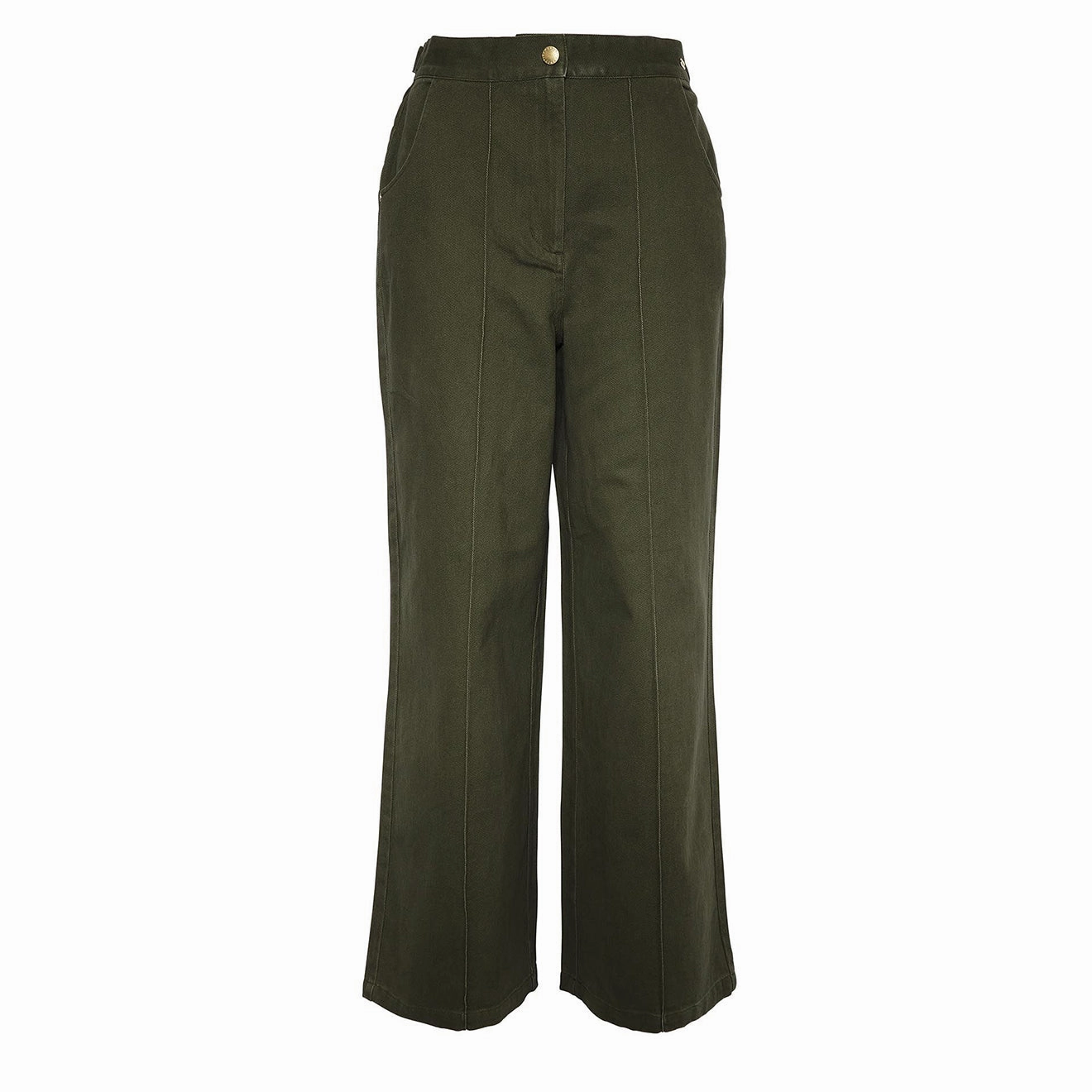 Barbour Womens Allerston Trousers Olive Flash Deal Today