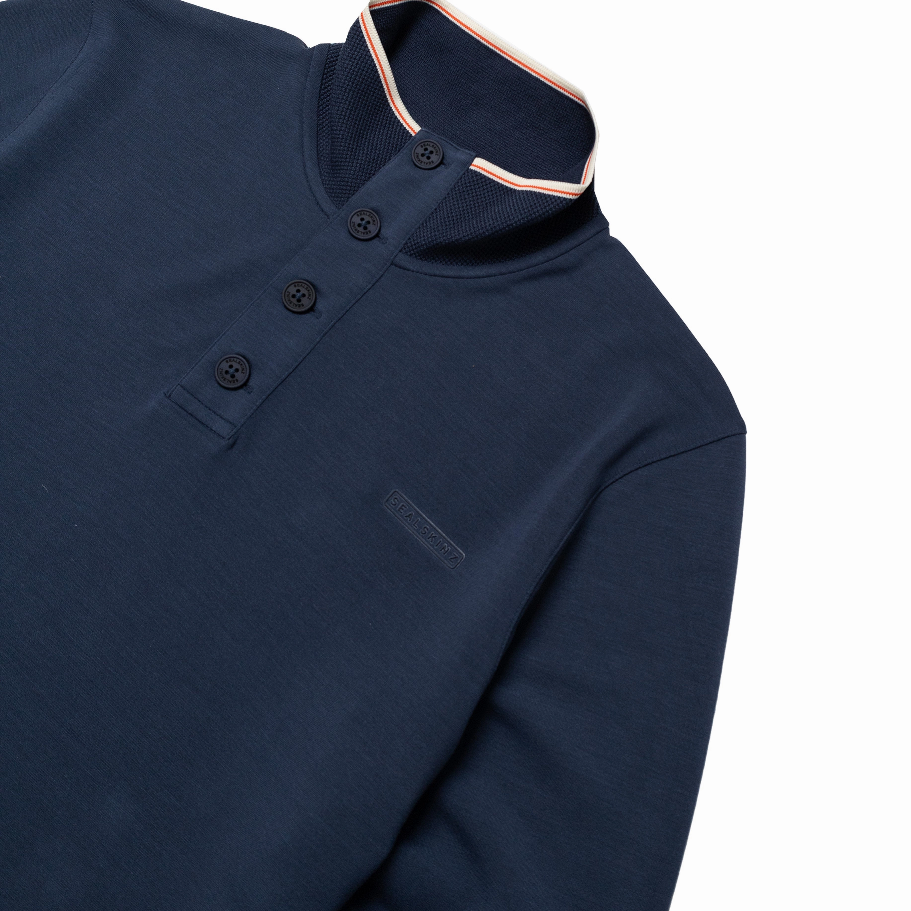 Hot Pick Deal Special Steal Event Sealskinz Saxthorpe Funnel Neck 1/2 Button Top Navy