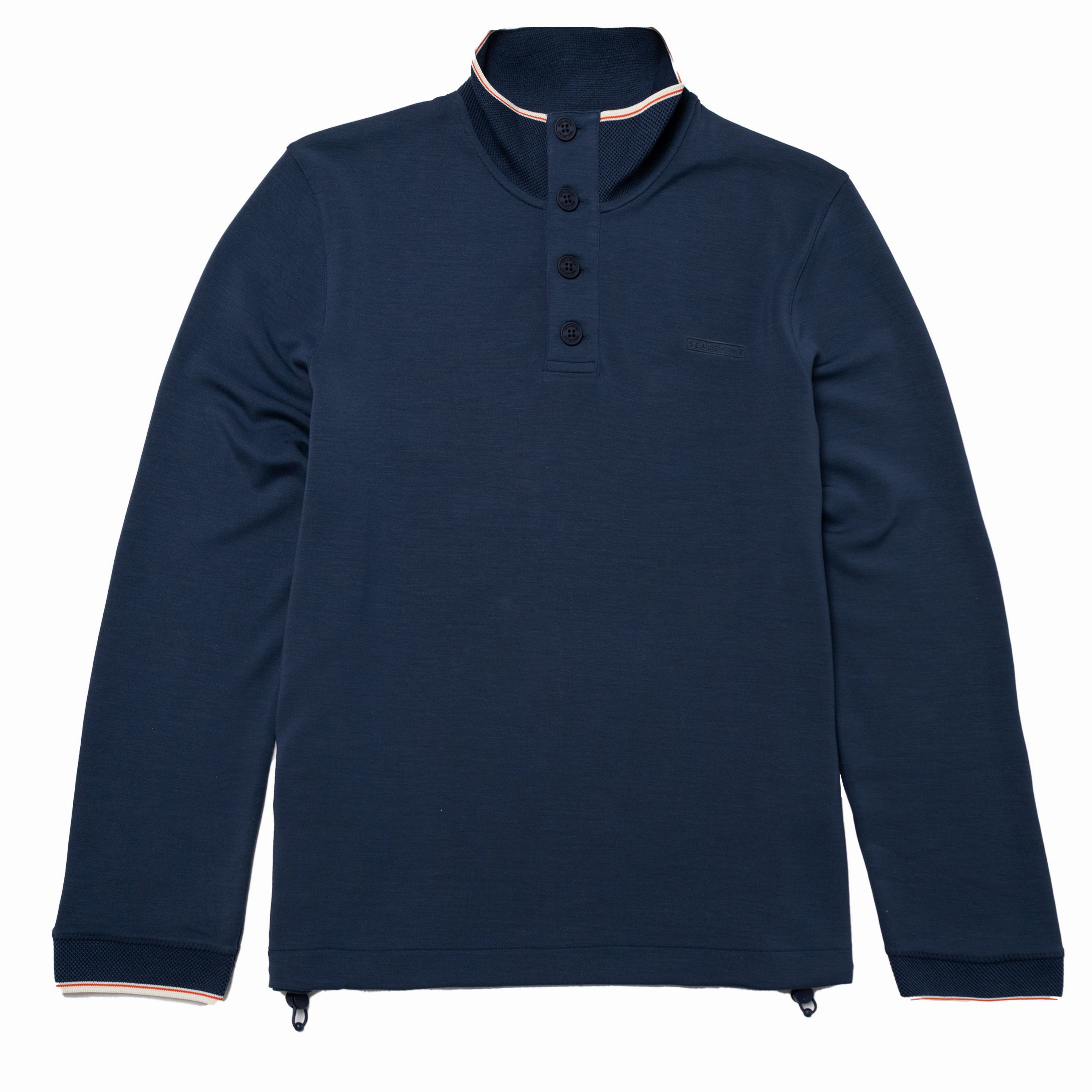 Sealskinz Saxthorpe Funnel Neck 1/2 Button Top Navy Hot Pick Deal