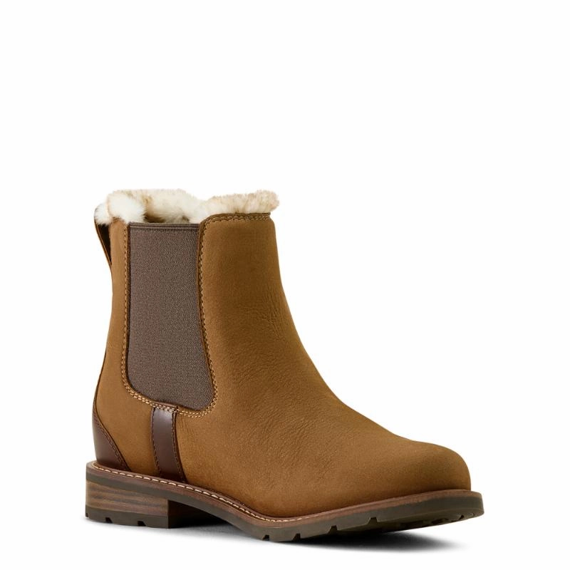 Flash Deal Alert Exclusive Online Offer Ariat Wexford Sherpa Lined Ladies Waterproof Boot - Amber Brown