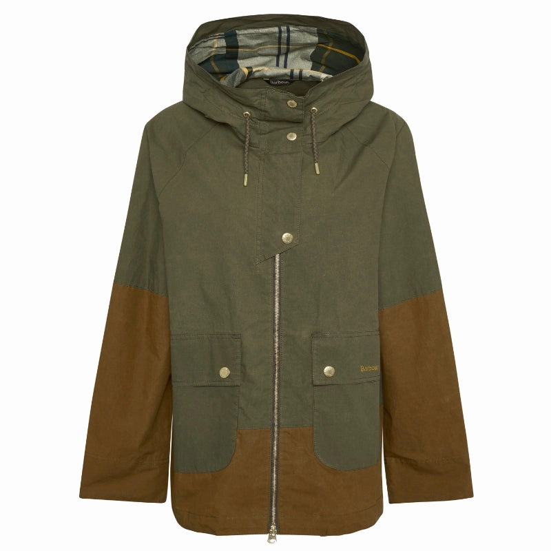 Exclusive Hot Pick Mega Discount Today Barbour Hayley Ladies Showerproof Jacket - Dusky Green/Breen/Ancient Tartan