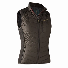 Limited Time Discount Today Only Hot Pick Deerhunter Womens Caroline Padded Waistcoat Brown Leaf