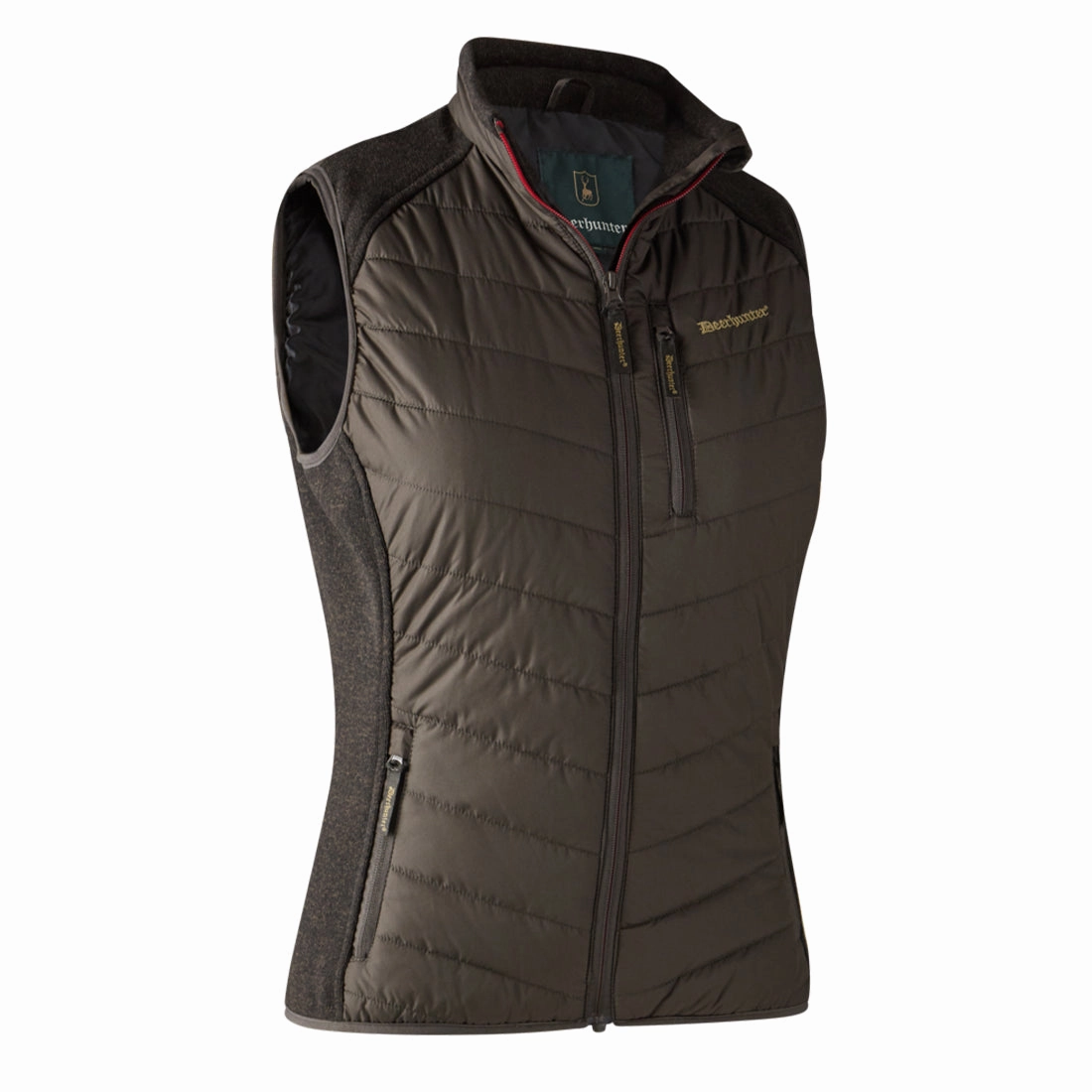 Deal Frenzy Today Deerhunter Womens Caroline Padded Waistcoat Brown Leaf
