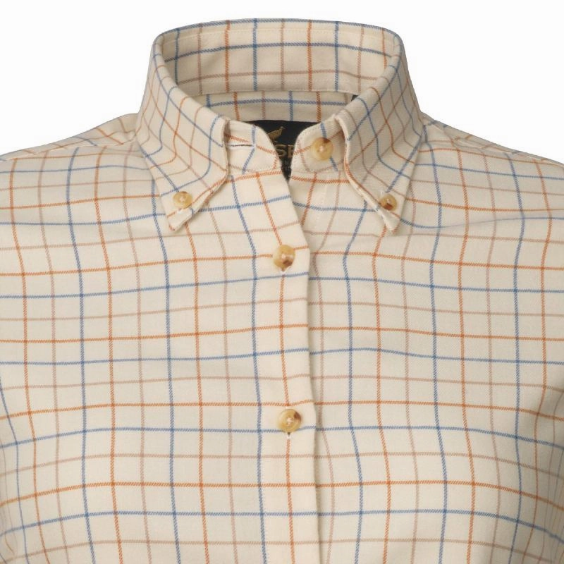 Deal Frenzy Today Laksen Clarence Ladies Shirt - Sand/Reddish/Denim
