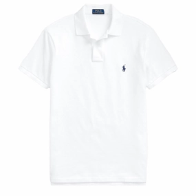 Polo Ralph Lauren Custom Slim Fit Mesh Polo White Perfect Gift Offer Instant Deal Today