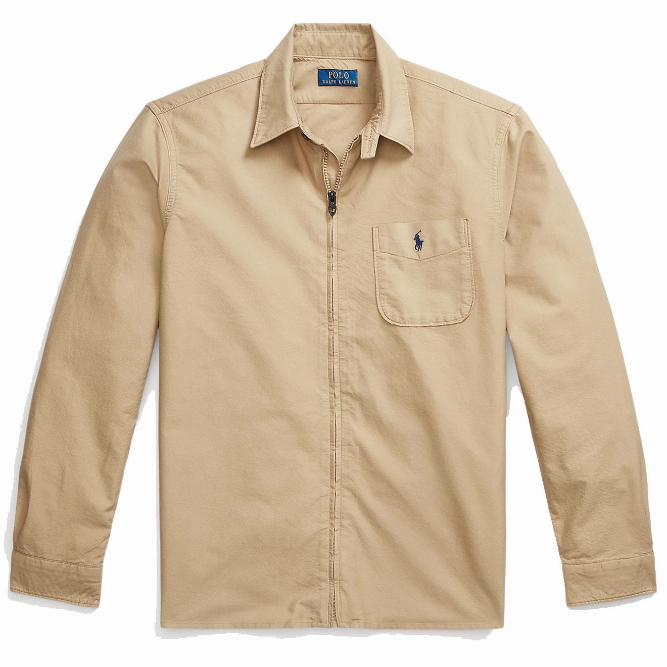 Polo Ralph Lauren Garment-Dyed Oxford Overshirt Surrey Tan Dont Wait Save Hot Pick Deal