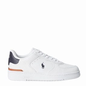 Polo Ralph Lauren Masters Court Leather Trainer White / Navy MustHave Steals