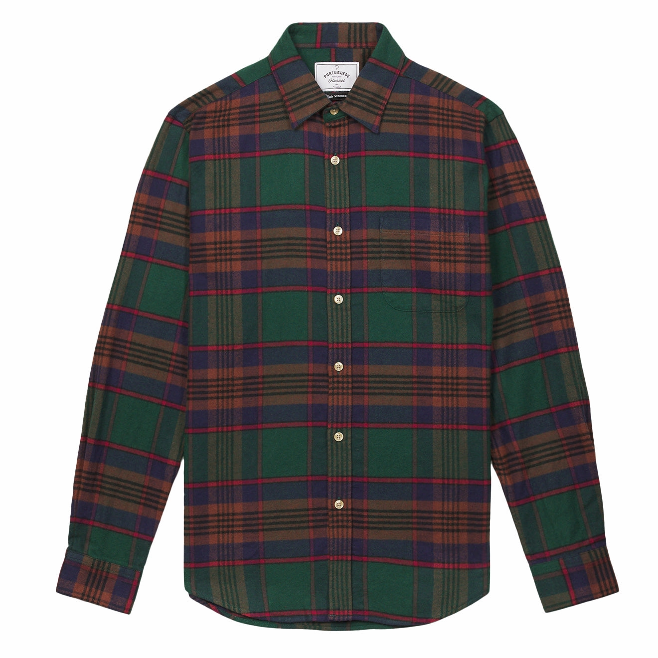 Portuguese Flannel Otton Shirt Green / Red / Blue / Orange Best Deal Today Dont Miss Todays Deal