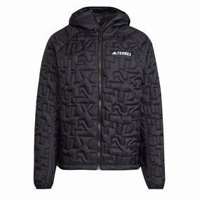 Shop Save Big Big Savings Event Adidas Terrex Xperior Primaloft Loose Fill Insulated Hooded Jacket Black