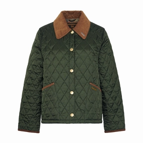 Barbour 30Th Anniversary Cropped Ladies Liddesdale Jacket - Olive/Classic Exclusive Online Offer