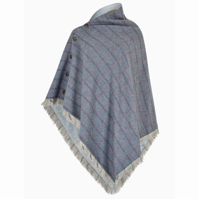 Dubarry Hazelwood Ladies Tweed Poncho - Denim Haze Shop the Savings Now Special Online Offer