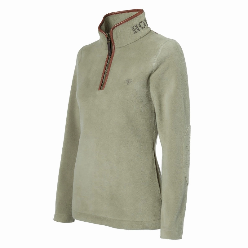 Hot Savings Alert Holland Cooper Country Ladies Fleece Quarter Zip Jumper - Sage