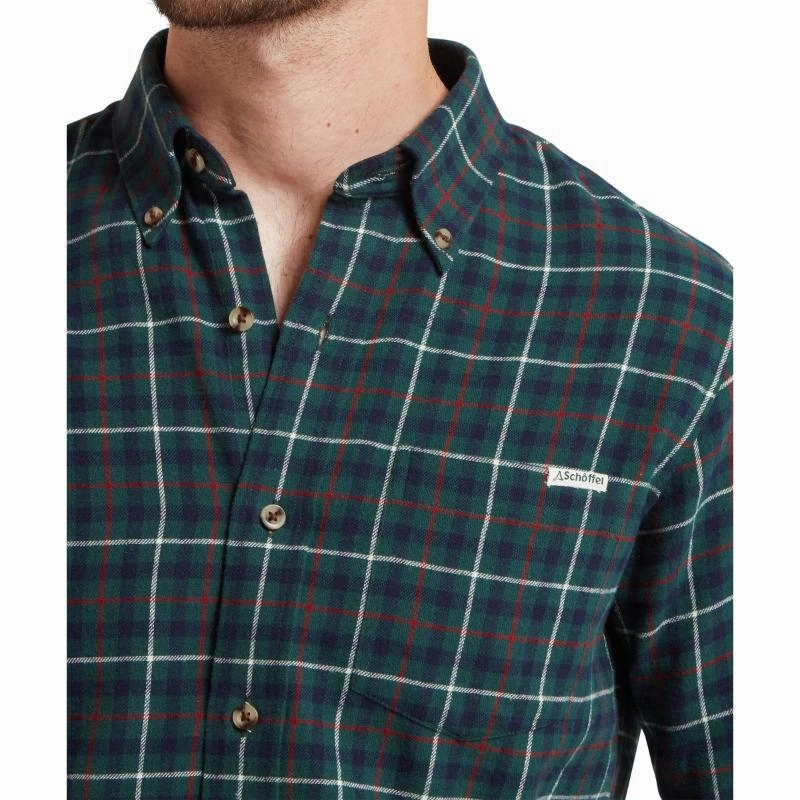 Shop the Savings Now Exclusive Holiday Deal Schoffel Akenham Mens Shirt - Botanical Green