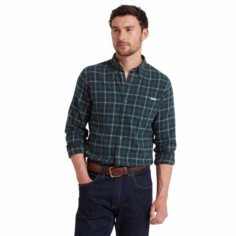 Schoffel Akenham Mens Shirt - Botanical Green Limited Time Sale