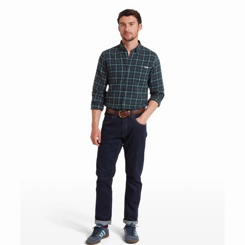 Schoffel Akenham Mens Shirt - Botanical Green Shop Hot Deals
