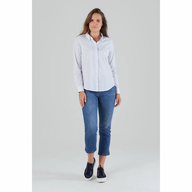 Clearance Blowout Schoffel Sunningdale Ladies Shirt - Blue Barley Print