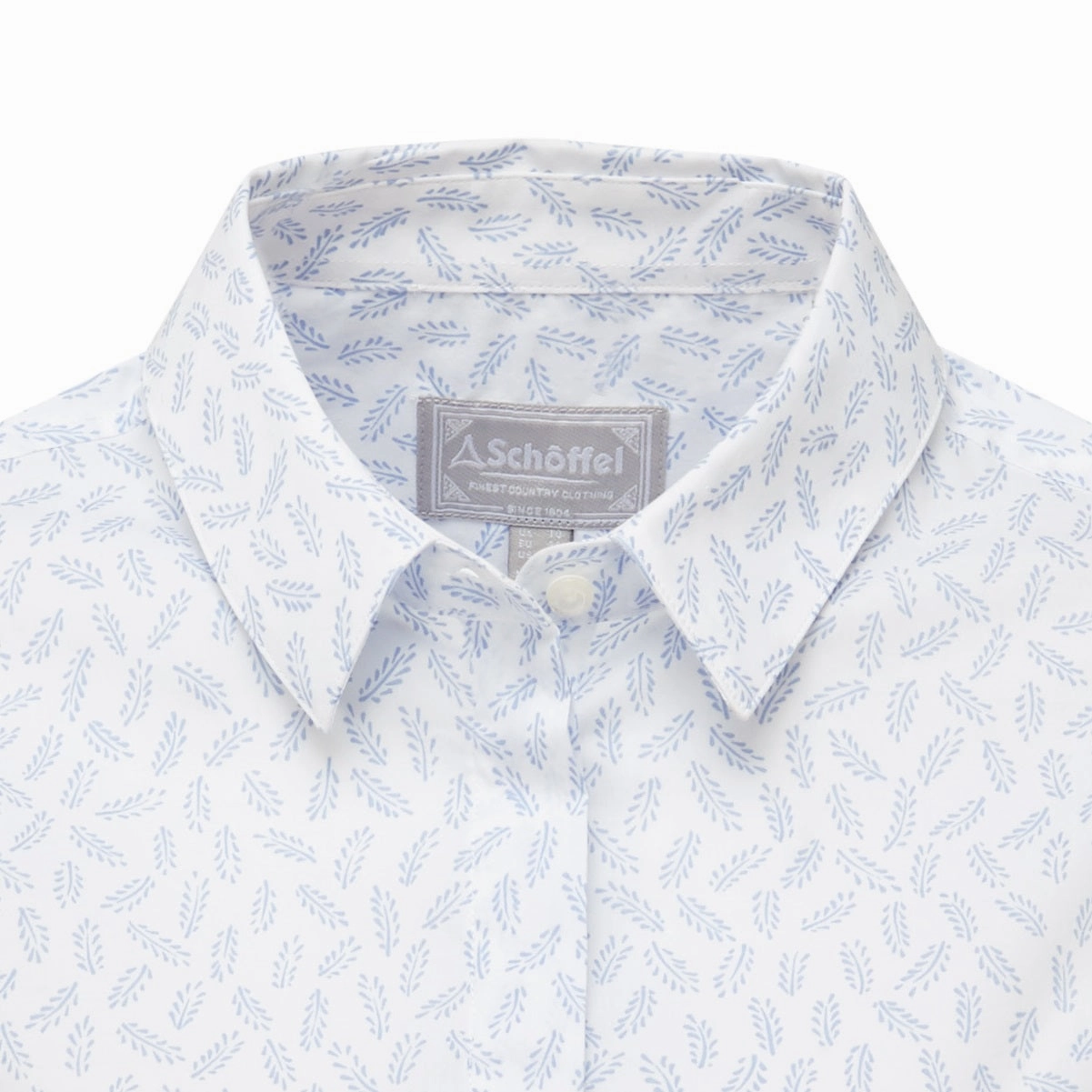 Schoffel Sunningdale Ladies Shirt - Blue Barley Print Daily Hot Deal