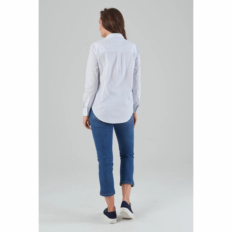 Hot Offer Inside Hot Offer Frenzy Schoffel Sunningdale Ladies Shirt - Blue Barley Print