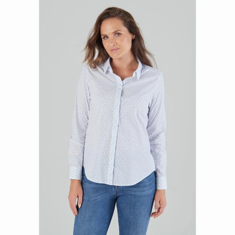 Clearance Event Schoffel Sunningdale Ladies Shirt - Blue Barley Print