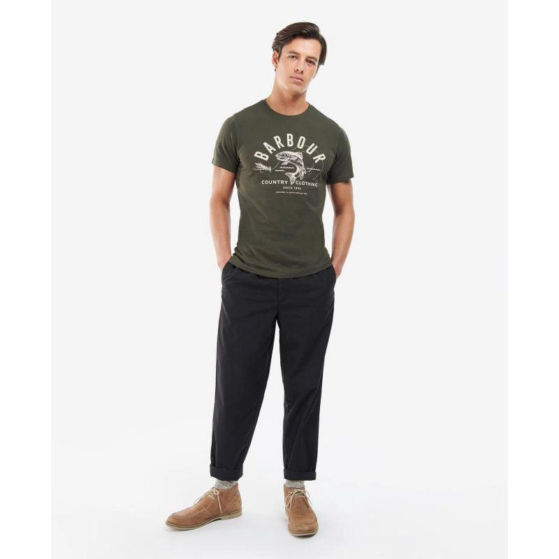 Todays Steal Barbour Country Clothing Mens Tee - Forest
