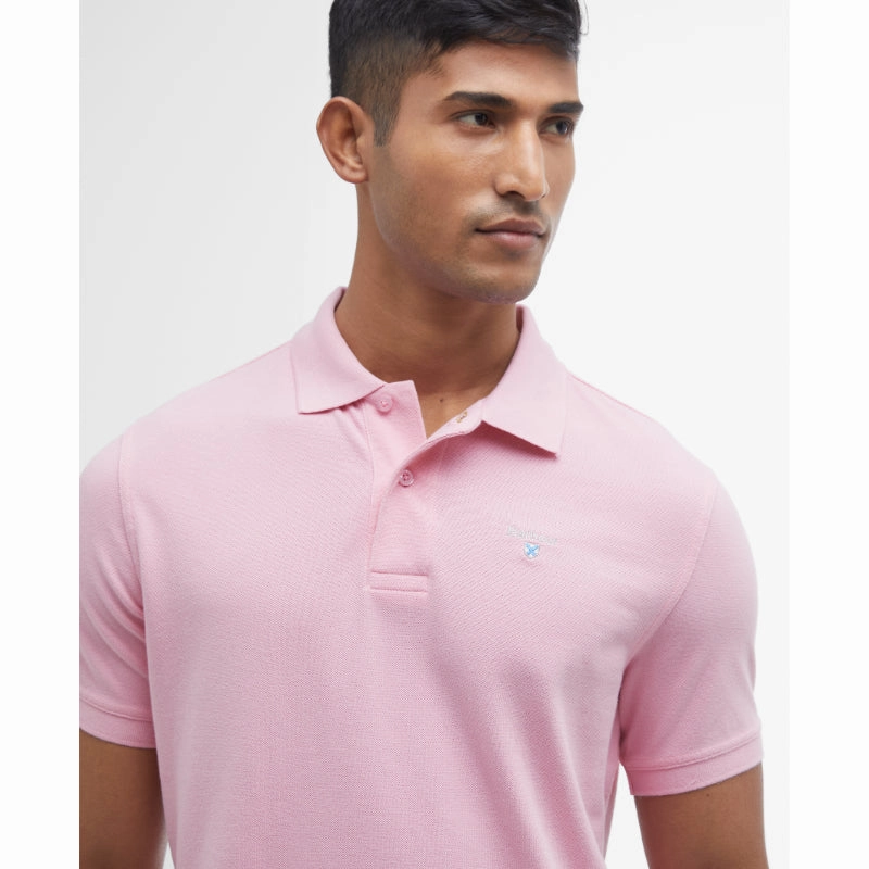 Barbour Original Sports Tailored Fit Mens Polo Shirt - Pink Flash Sale Alert Biggest Savings Now
