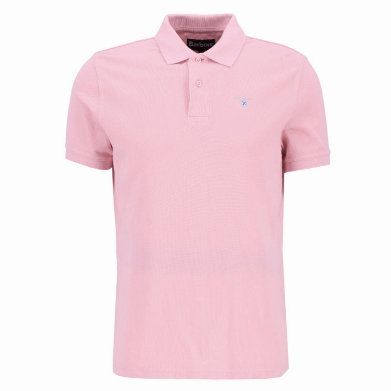 Barbour Original Sports Tailored Fit Mens Polo Shirt - Pink Exclusive Hot Pick