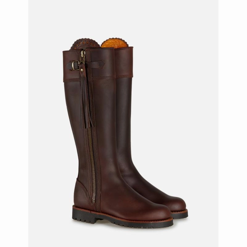 Penelope Chilvers Standard Tassel Ladies Leather Boot - Conker Mega Discount Event
