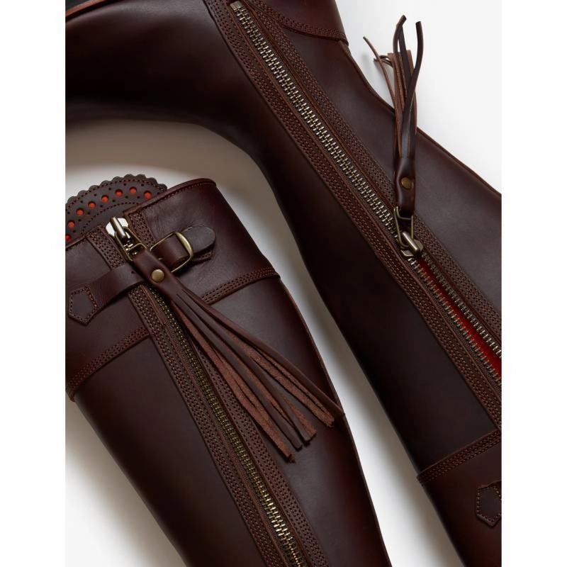 Penelope Chilvers Standard Tassel Ladies Leather Boot - Conker Daily Hot Deal Clearance Steal Today