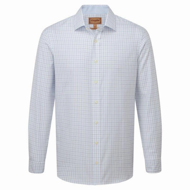 Exclusive Online Deal Schoffel Buckden Tailored Mens Shirt - Light Blue