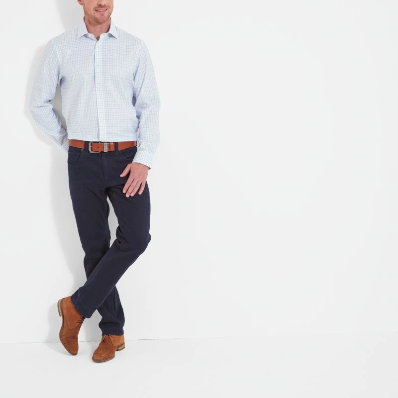 Schoffel Buckden Tailored Mens Shirt - Light Blue Biggest Savings Now Best Deal Alert