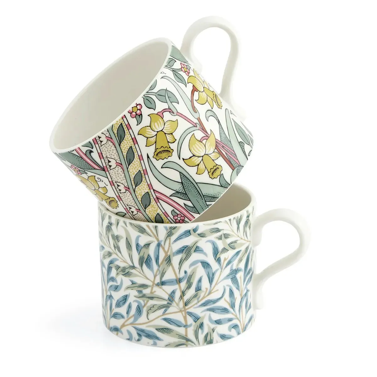 Spode William Morris & Co Daffodil & Willow Bough Set of 2 Mugs