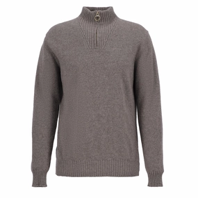 Barbour Essential Lambswool Half Zip Knitted Jumper Dark Stone Todays Steal