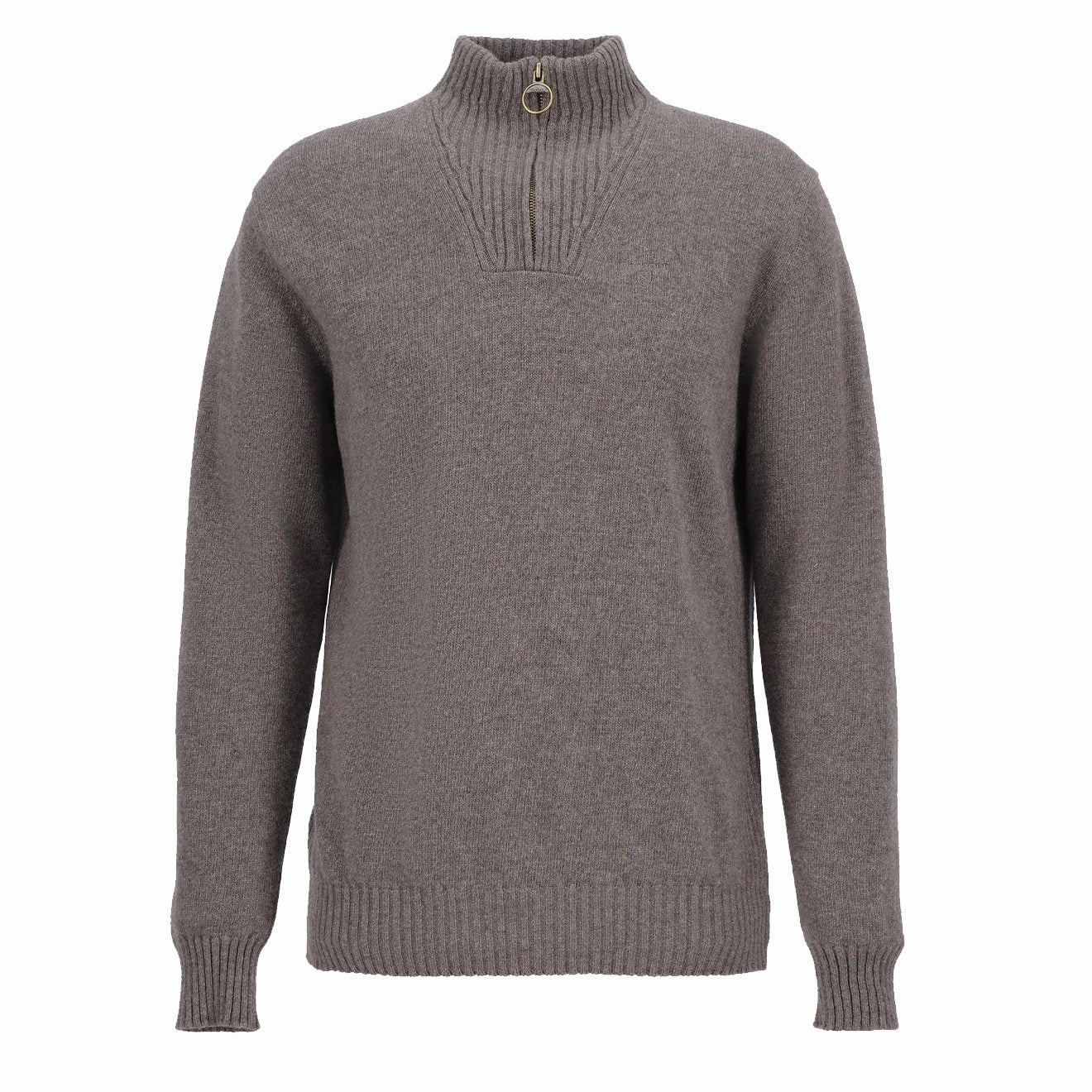 Barbour Essential Lambswool Half Zip Knitted Jumper Dark Stone Todays Steal